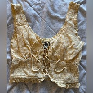 Sky and Sparrow lace up tank top